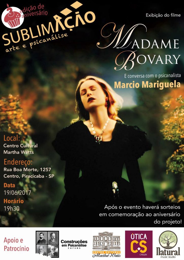 Exibição do Filme Madame Bovary e Conversa com Marcio Mariguela